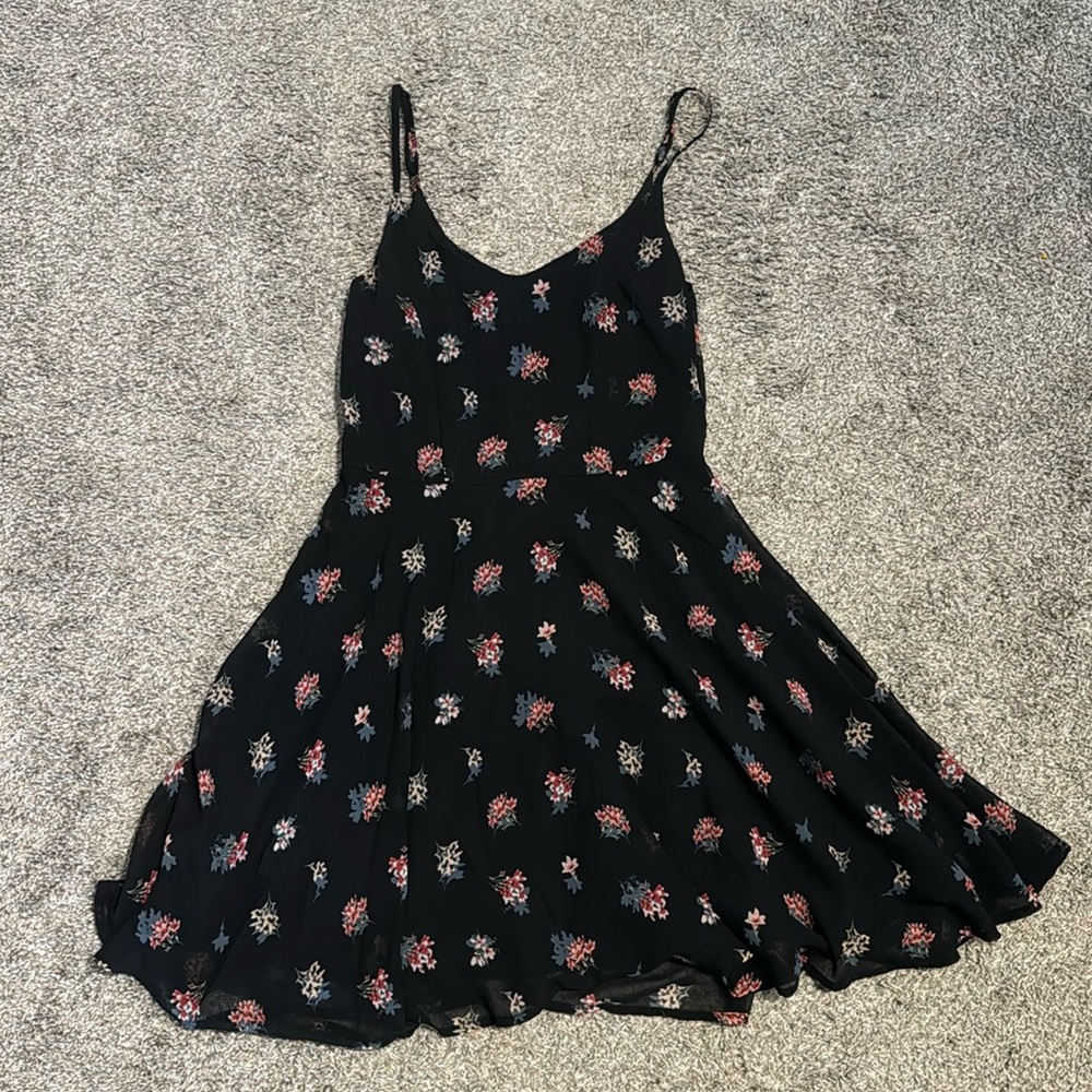 FOREVER 21 Navy Blue Floral Dress Size Small